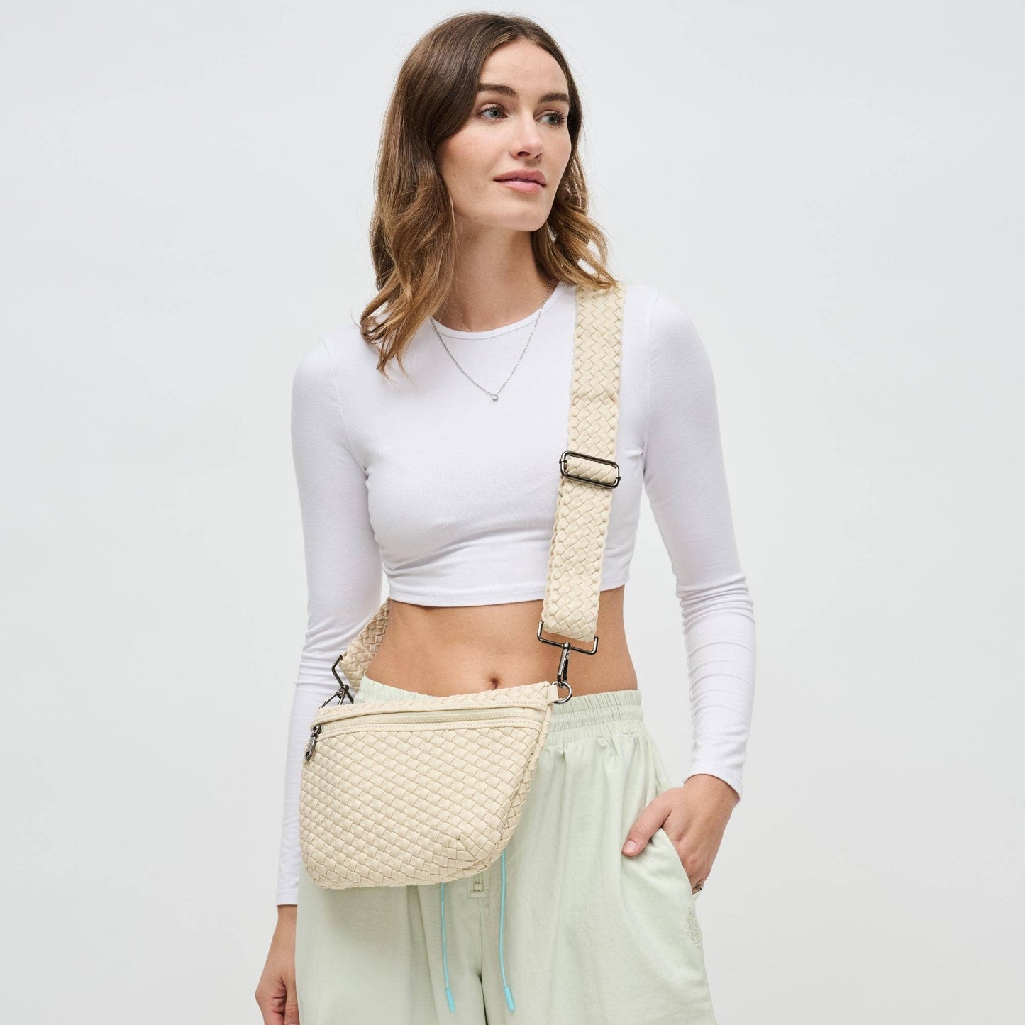 Ethereal - Woven Neoprene Crossbody Cream