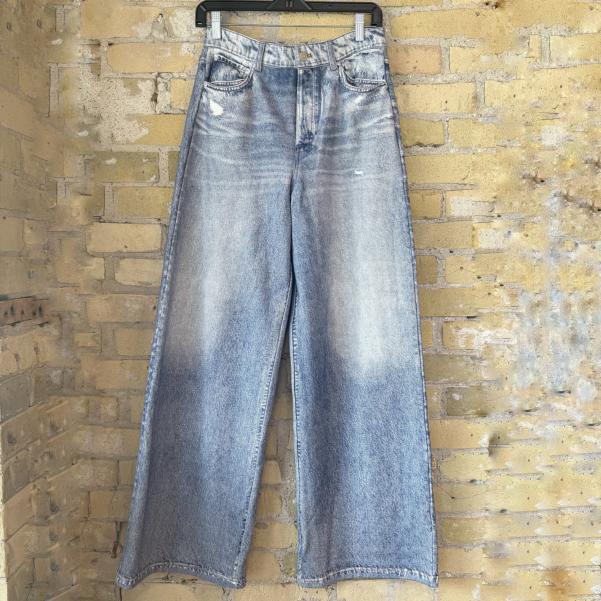 Fate Wide Leg Denim Print Pants - shoostore
