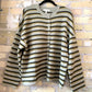 Grade & Gather Oversized Striped Cardigan