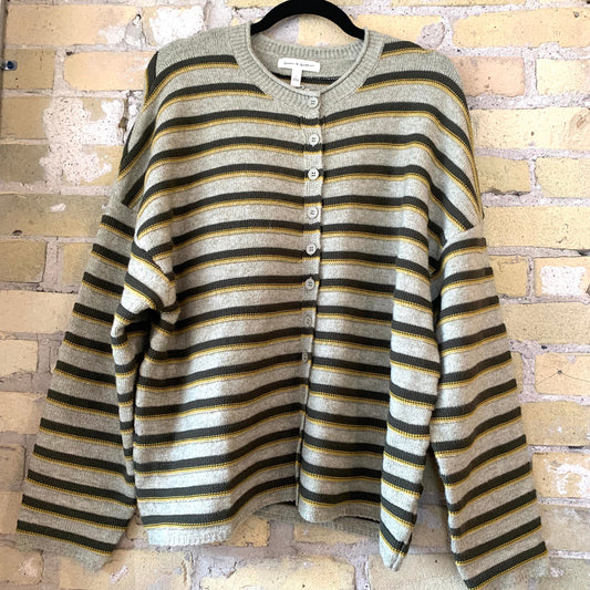 Grade & Gather Oversized Striped Cardigan