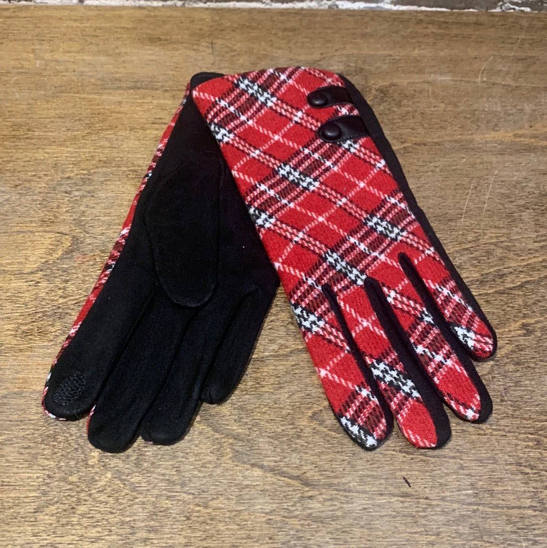 Argyle Plaid Pattern Gloves