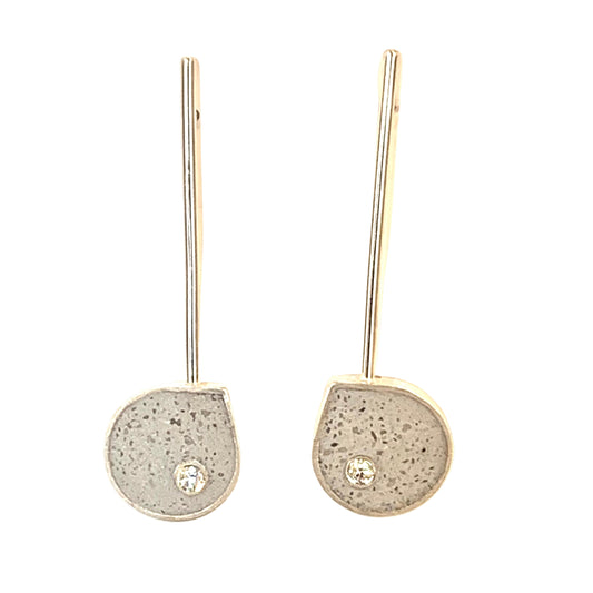 Effortless Wire Drop Pear Earrings With Diamonds