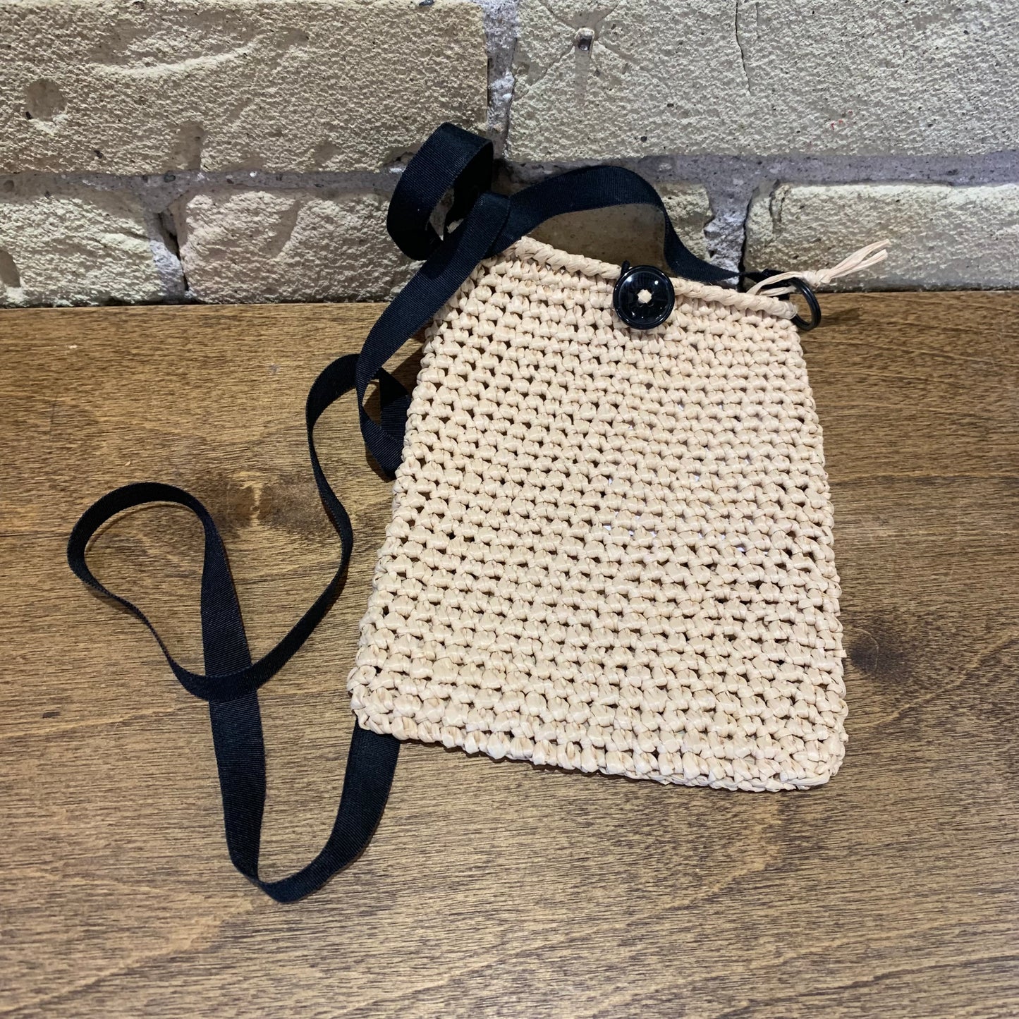 Dot.s Raffia Crossbody Pouch - shoostore