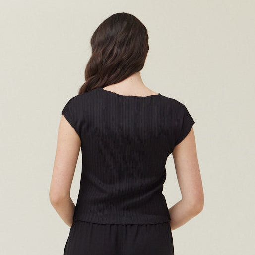 Grade & Gather Pleated Crop Tee