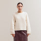 Grade & Gather Ivory Check Sweater
