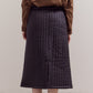 Grade & Gather Quilted Mid Skirt Black