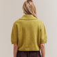 Grade & Gather Collar Knit Top Citron