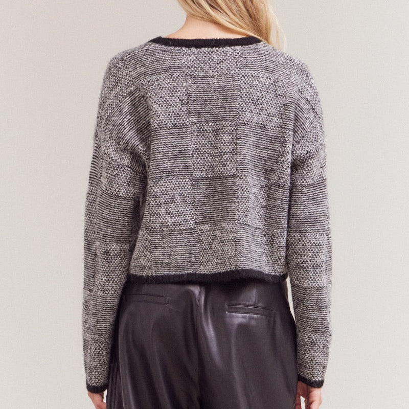 Grade & Gather Plaid Knit Sweater
