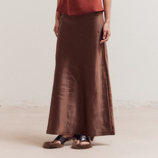 Grade & Gather Long Satin Skirt