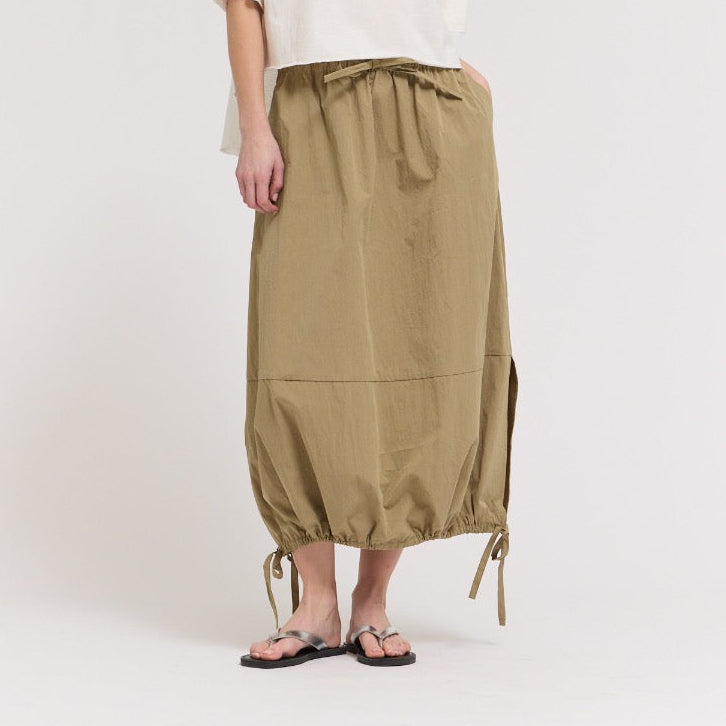Grade & Gather Gathered Hem Skirt - shoostore