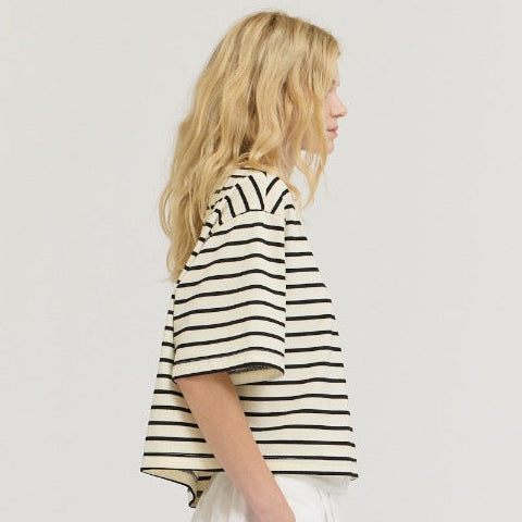 Grade & Gather Loose Fit Striped Tee