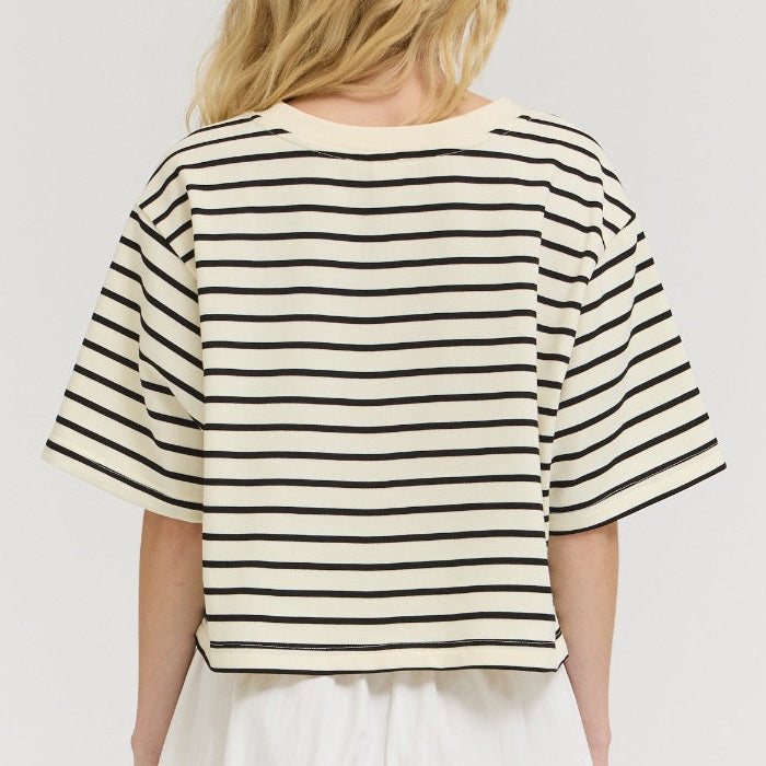 Grade & Gather Loose Fit Striped Tee