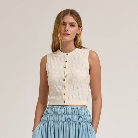 Grade & Gather Check Knit Vest - shoostore