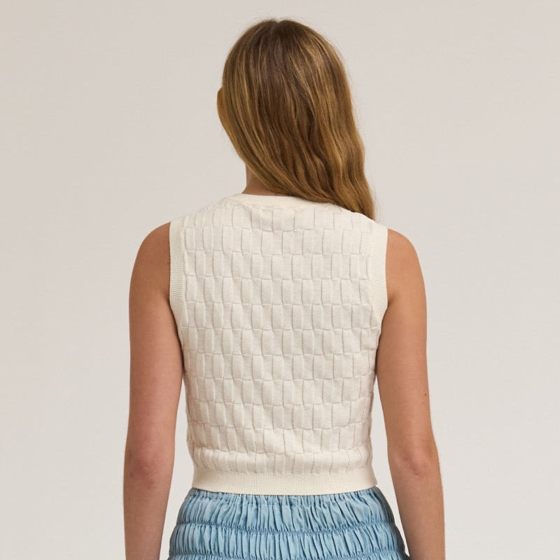 Grade & Gather Check Knit Vest - shoostore