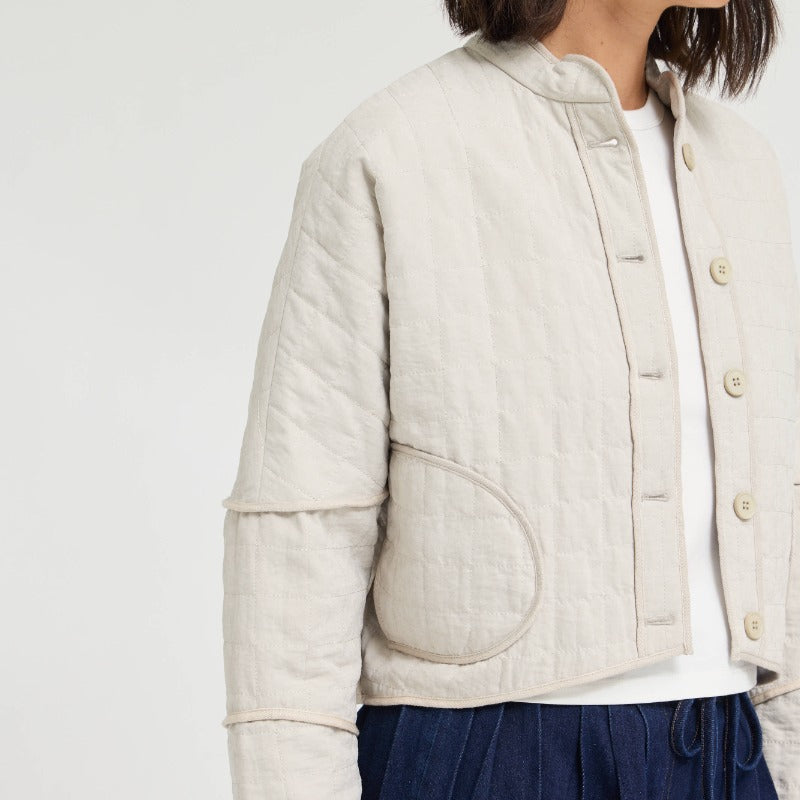 Grade & Gather Quilted Cropped Jacket