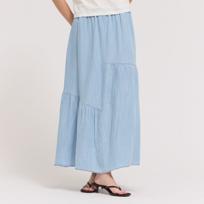 Grade & Gather Chambray Skirt - shoostore