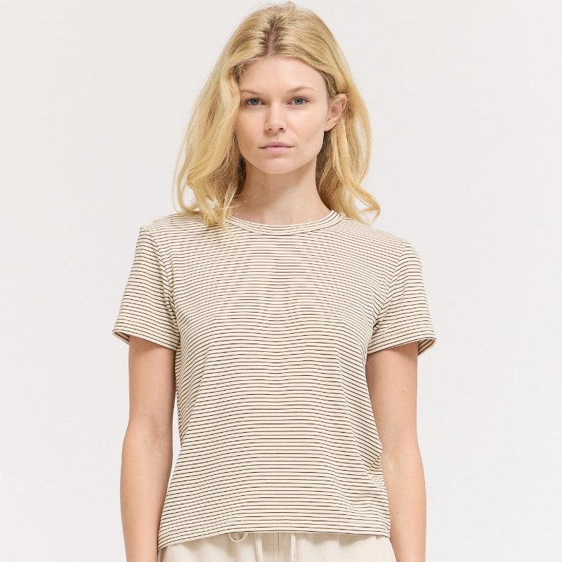 Grade & Gather Striped Cotton Tee