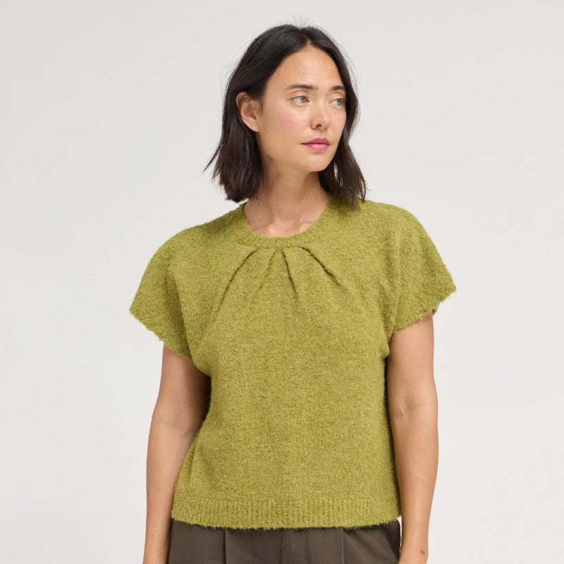 Grade & Gather Pleated Sweater Top - shoostore