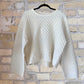 Grade & Gather Ivory Check Sweater