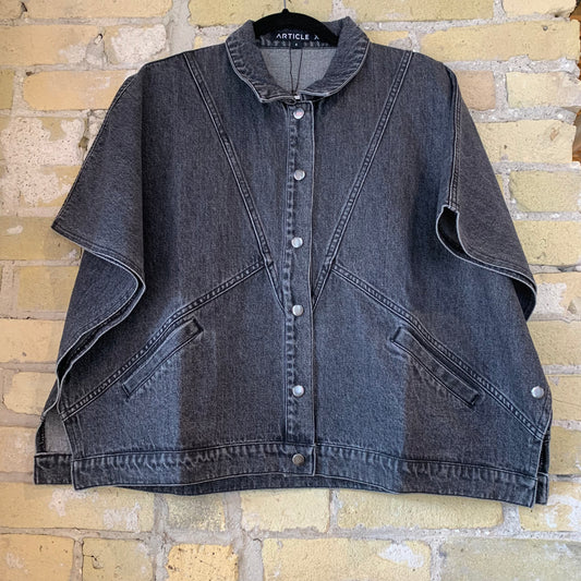 Article X Denim Cape Jacket