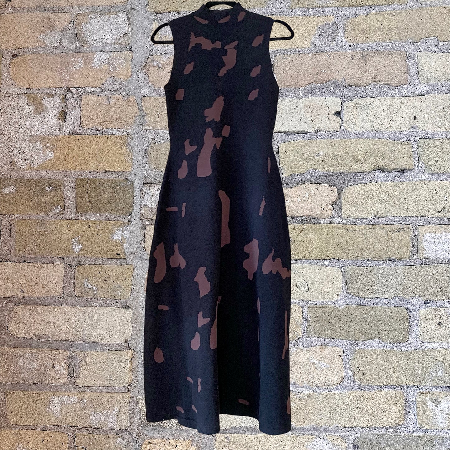 Grade & Gather Fitted Knit Maxi Dress Black