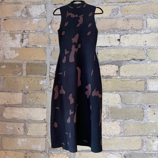 Grade & Gather Fitted Knit Maxi Dress Black