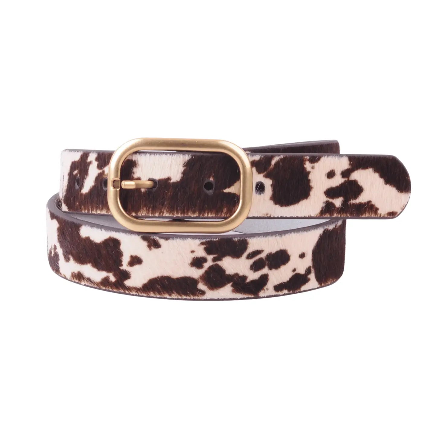 Animal Print Belt with Rectangular Buckle - shoostore