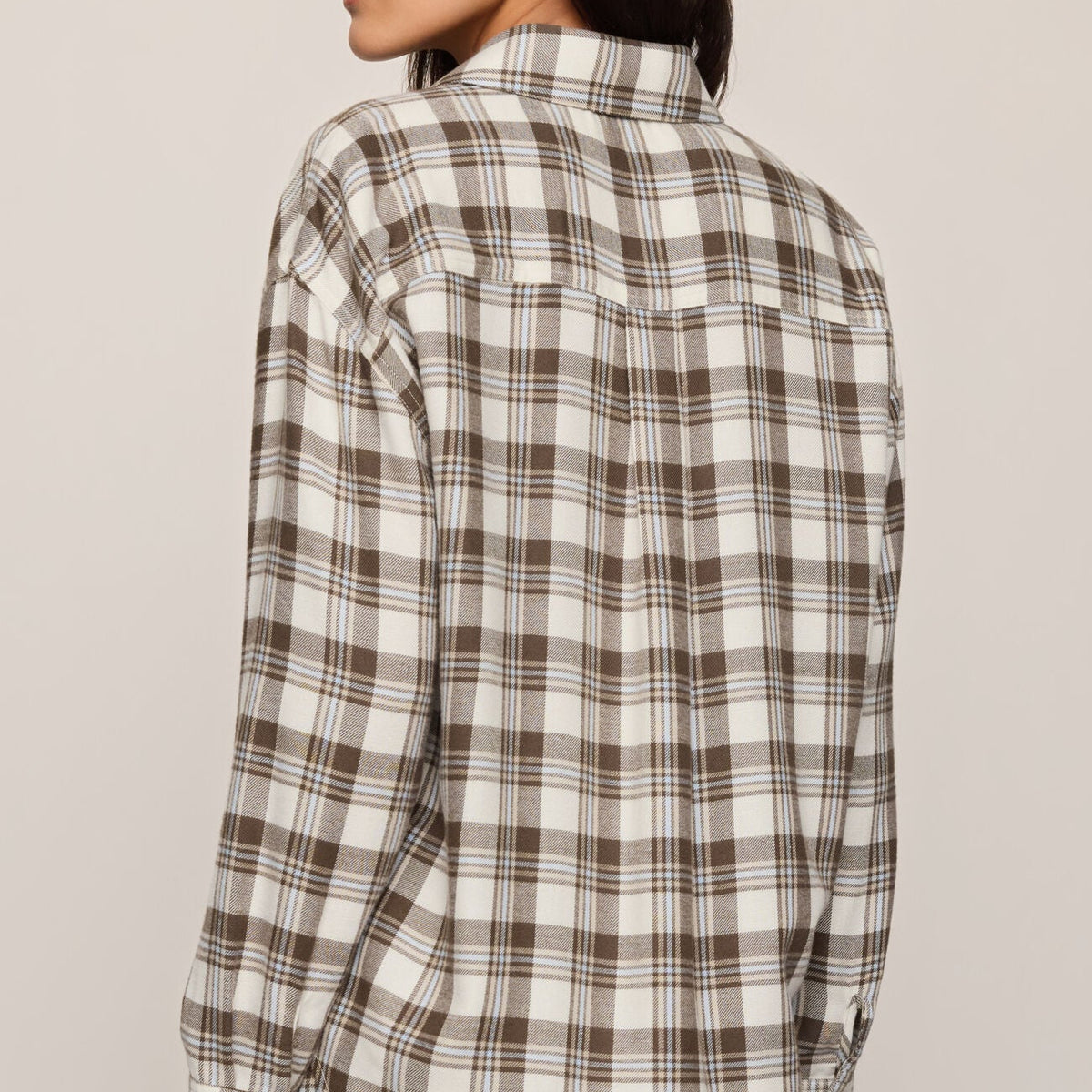 River Plaid Button Up Cocoa Bean - shoostore