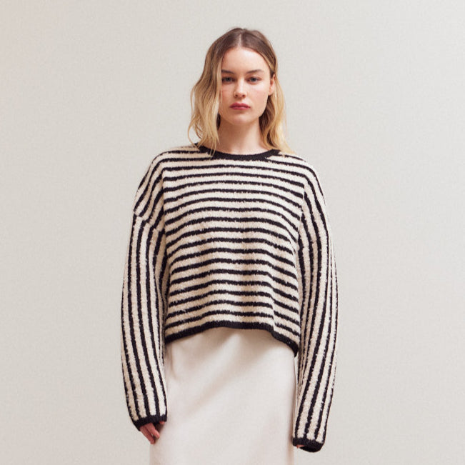 Grade & Gather Striped Knit Sweater