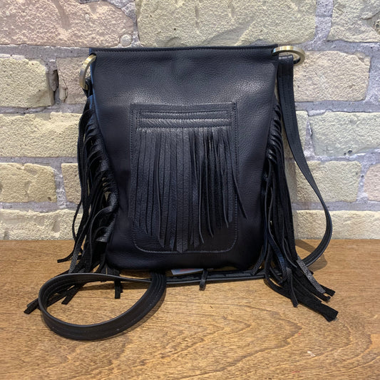 Ilze Heider Black Fringe Bag 109