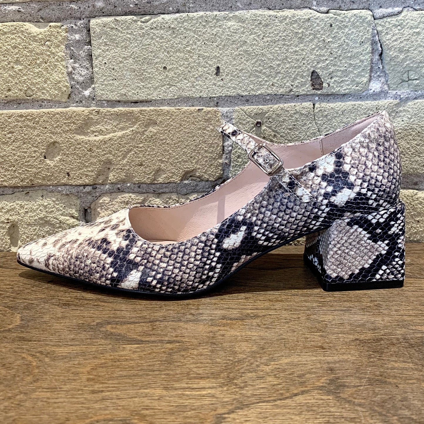 Intentionally Blank Bond Snake Print Mary Jane