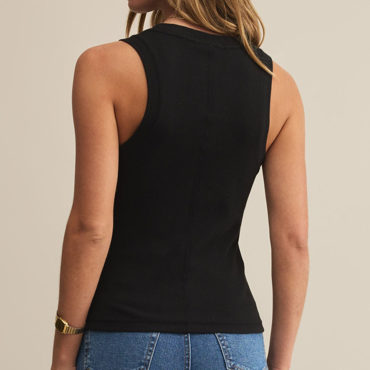 Z Supply Sirena Rib Tank Black - shoostore