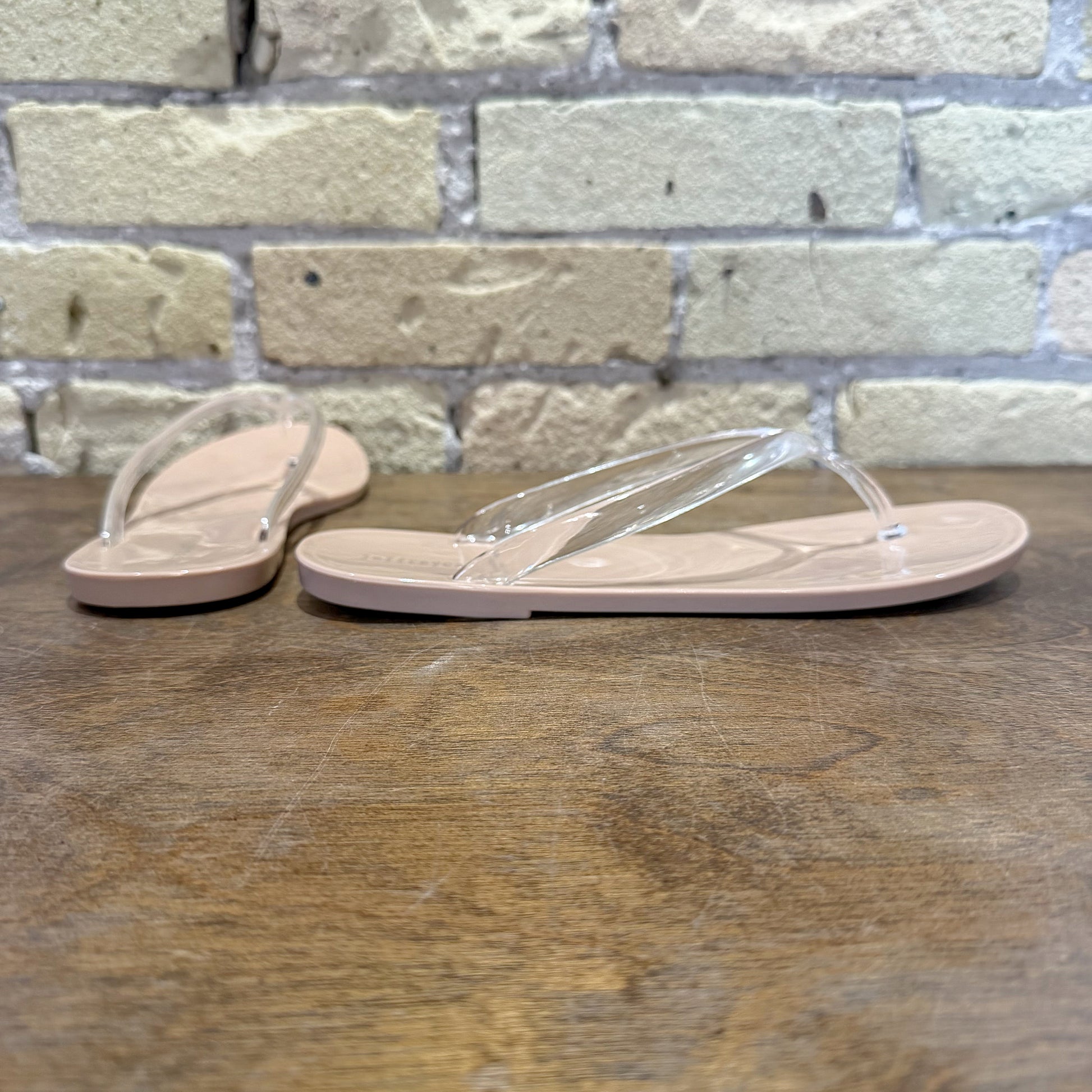 Jeffrey Campbell Beach-Day Clear Nude Sandal - shoostore