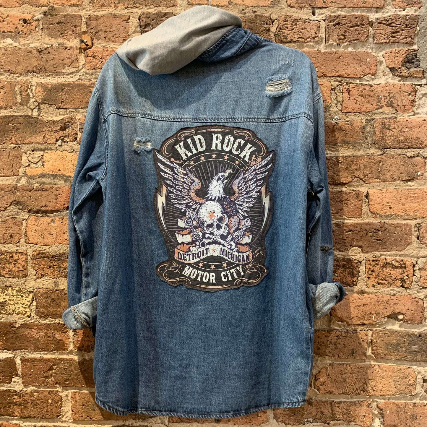 Gearhead Denim Hoodie Jacket - Kid Rock