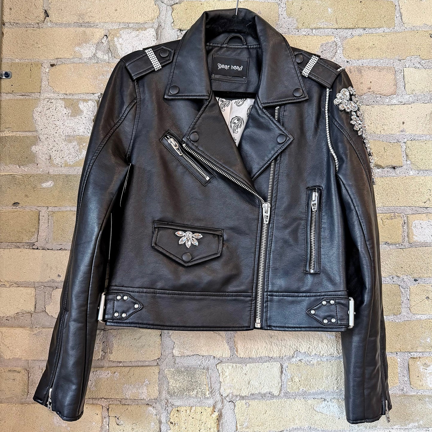 Gearhead Vegan Moto Jacket with Bling