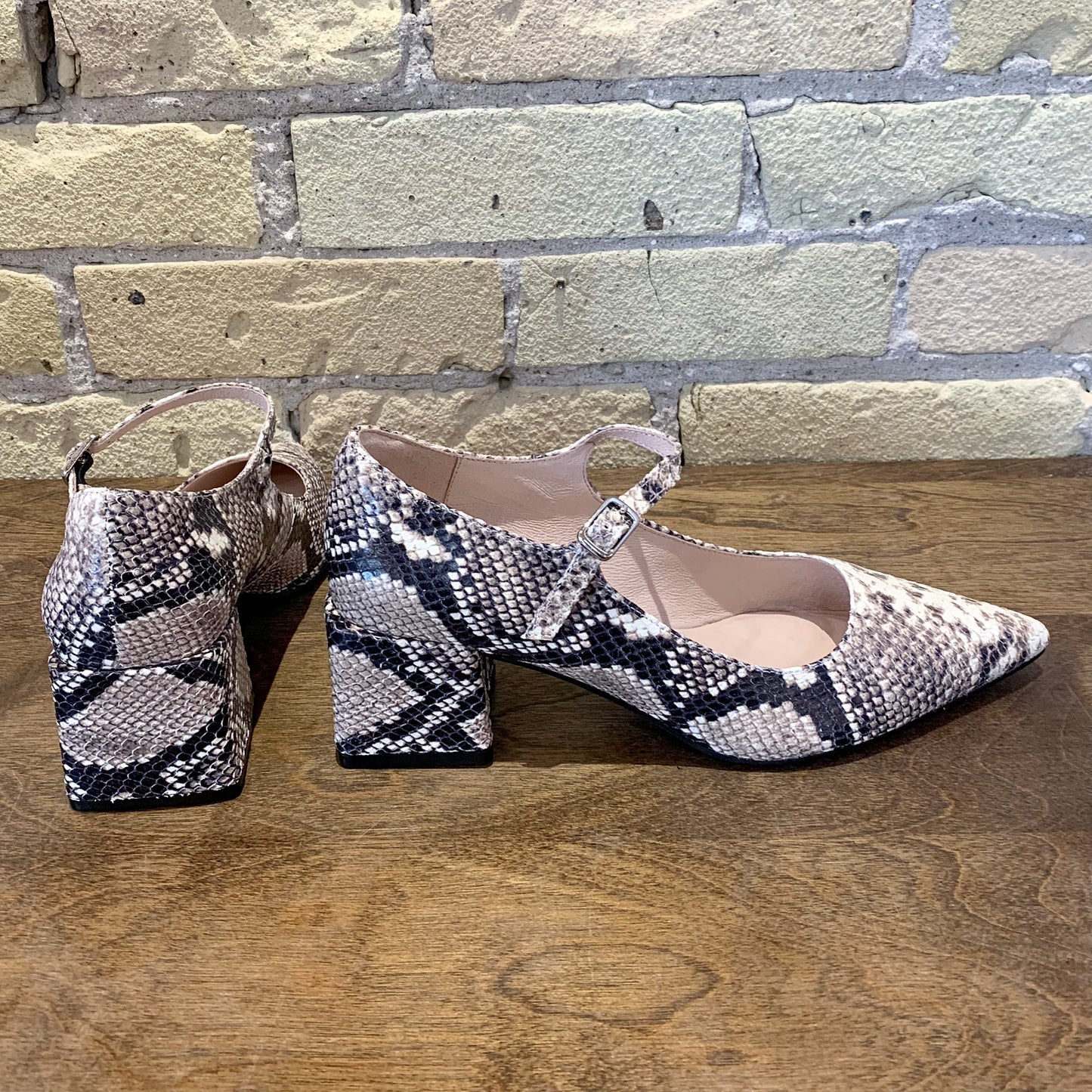 Intentionally Blank Bond Snake Print Mary Jane