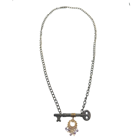 Linda Richman Skeleton Key Necklace