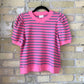 Fate Striped Puff Sleeve Top