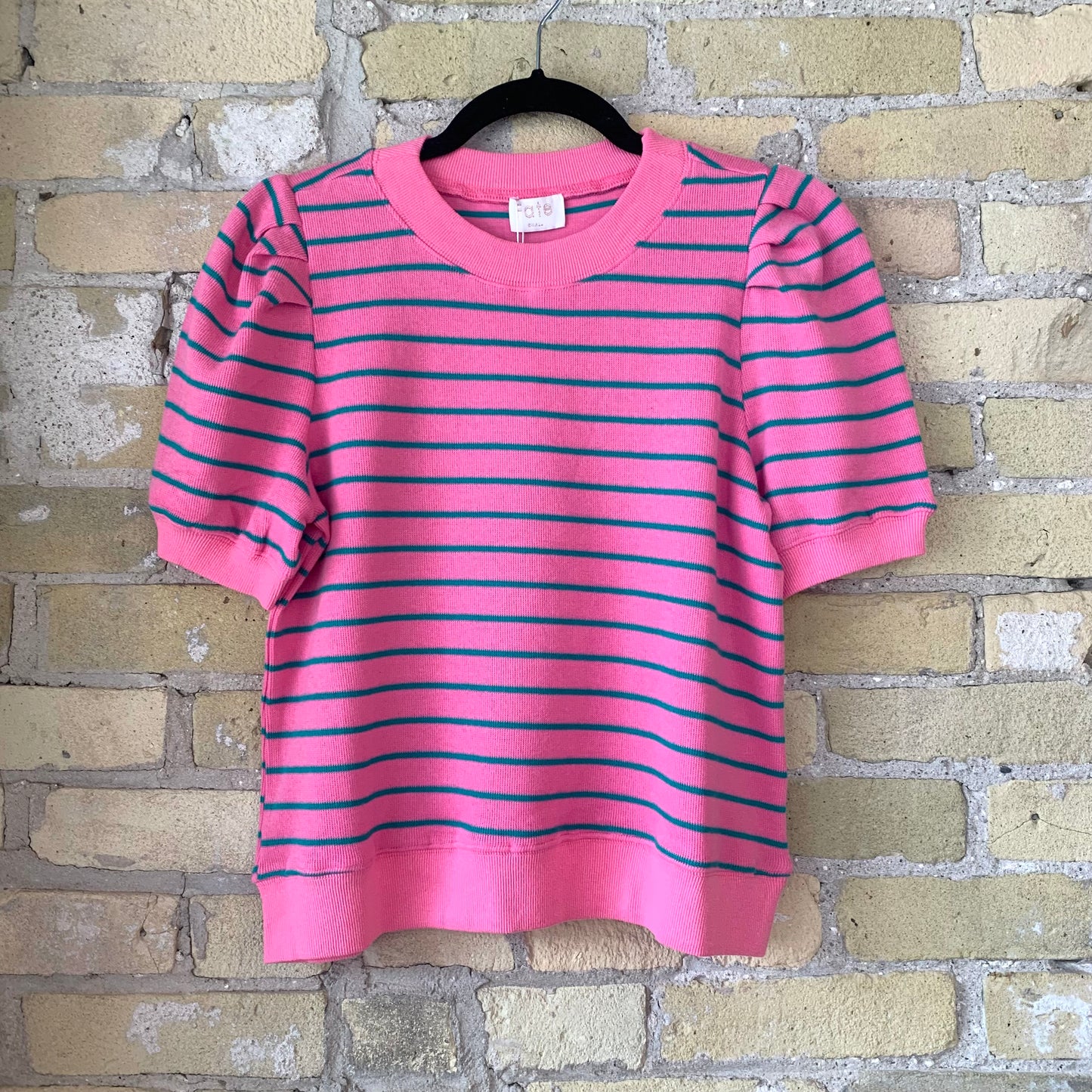Fate Striped Puff Sleeve Top