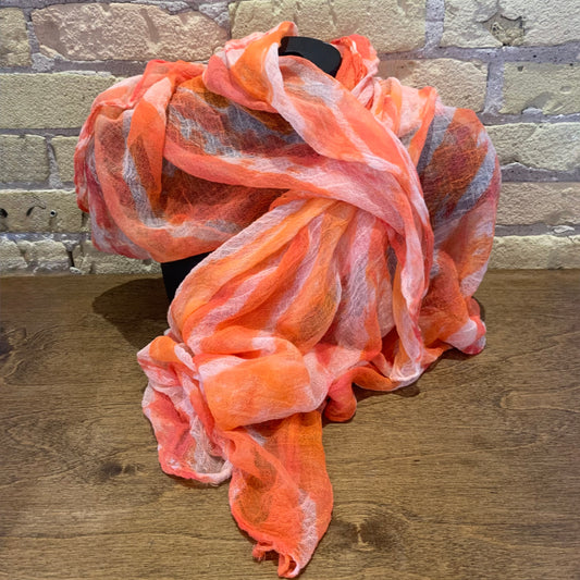 BZ Hand Dyed Scarf Coral - shoostore