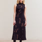 Grade & Gather Fitted Knit Maxi Dress Black