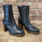 NeroGiardini 1308193D-100 Black Leather Platform Boot
