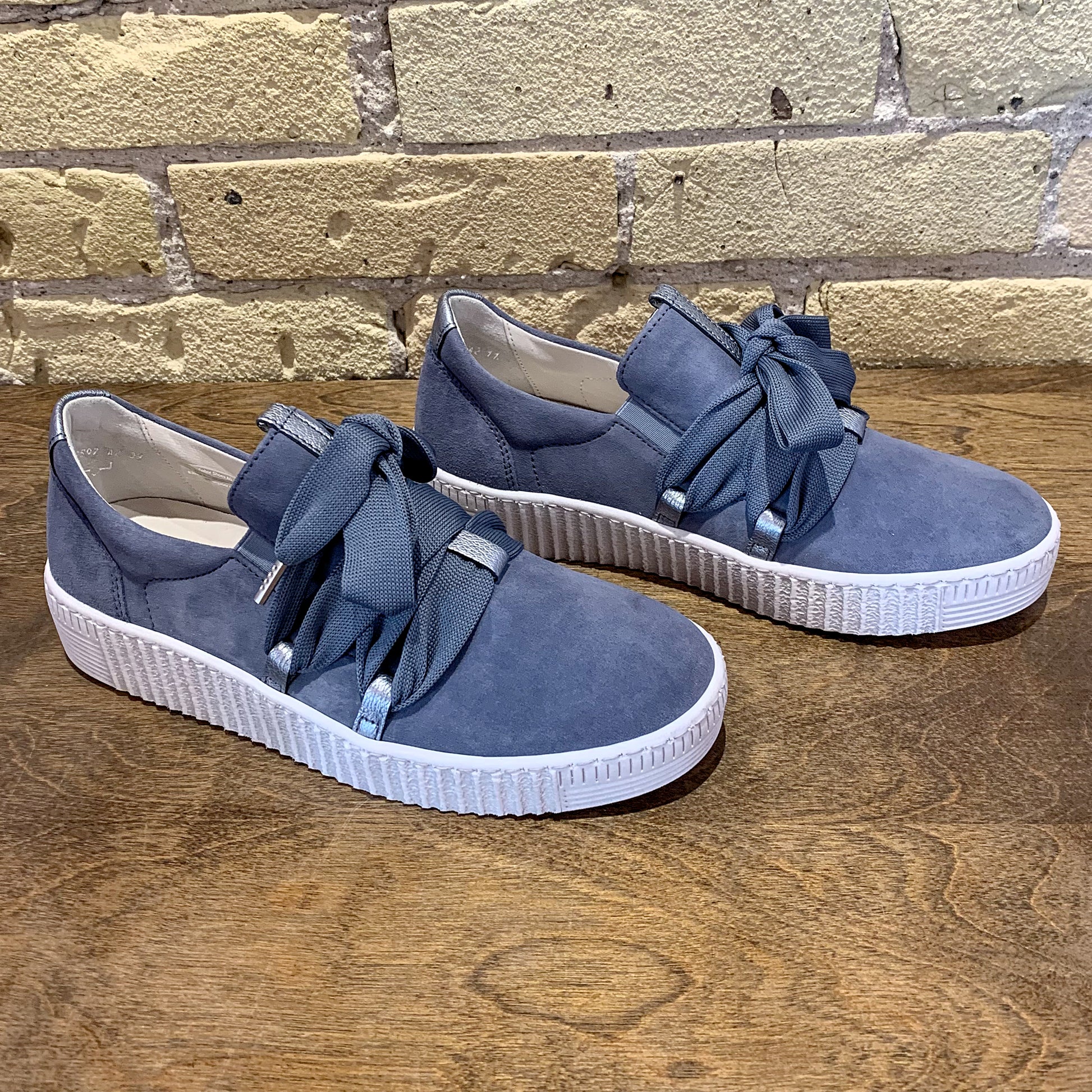 Gabor 63.333 Sky Blue Bow Sneaker - shoostore