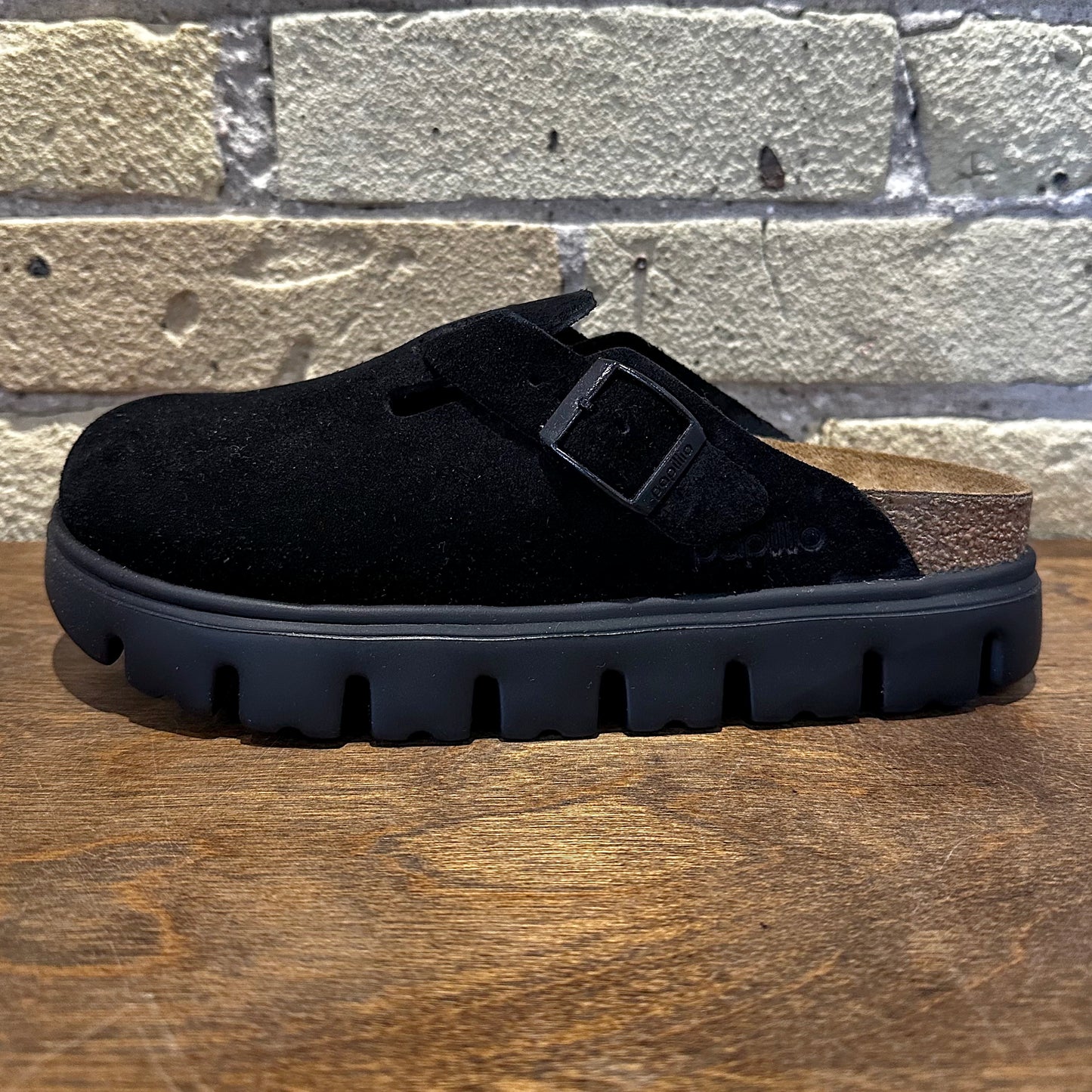Birkenstock Boston Chunky Suede Black/Black