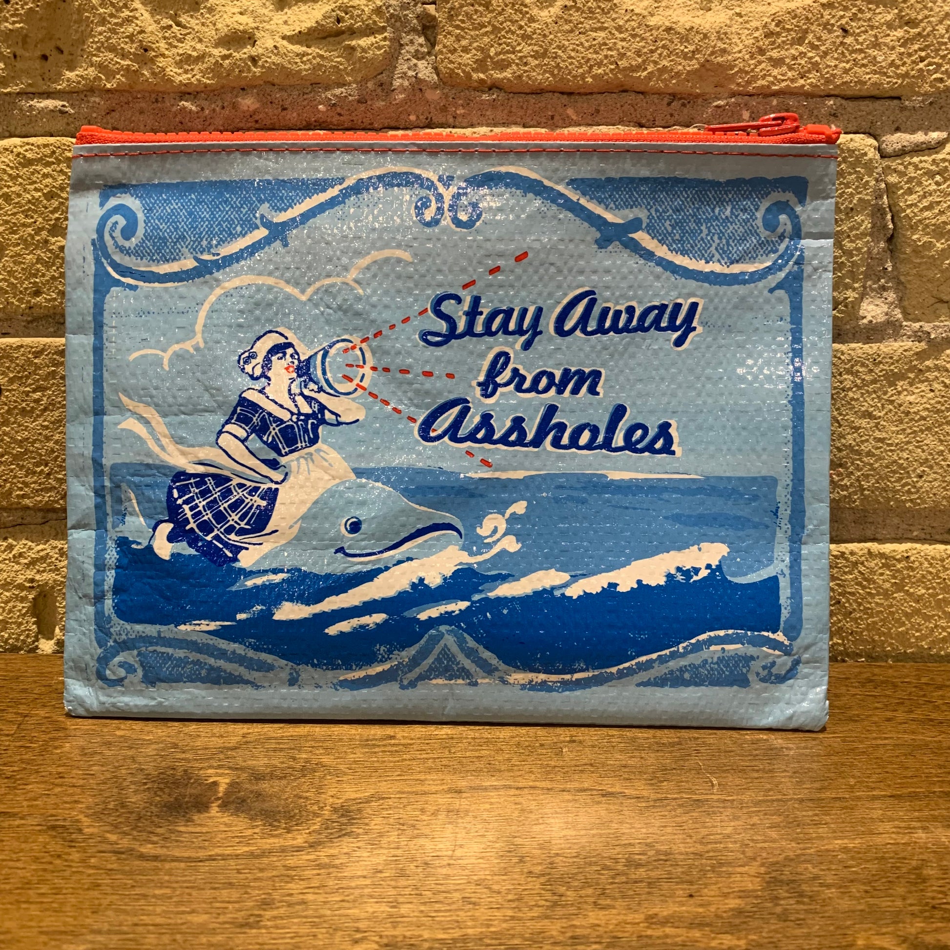 Blue Q Zipper Pouch - shoostore