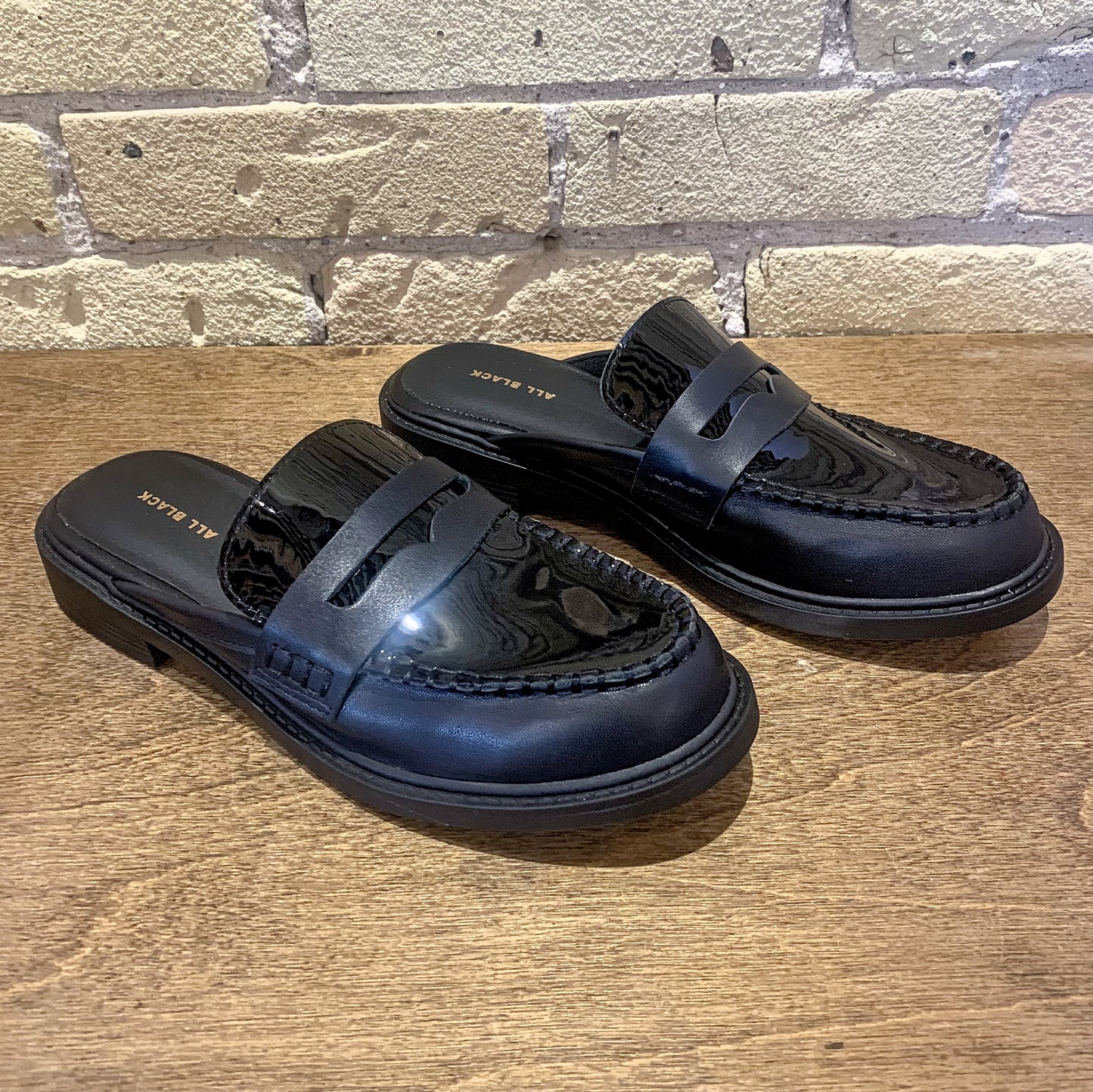 ALL BLACK Penny Loafer Mule - shoostore