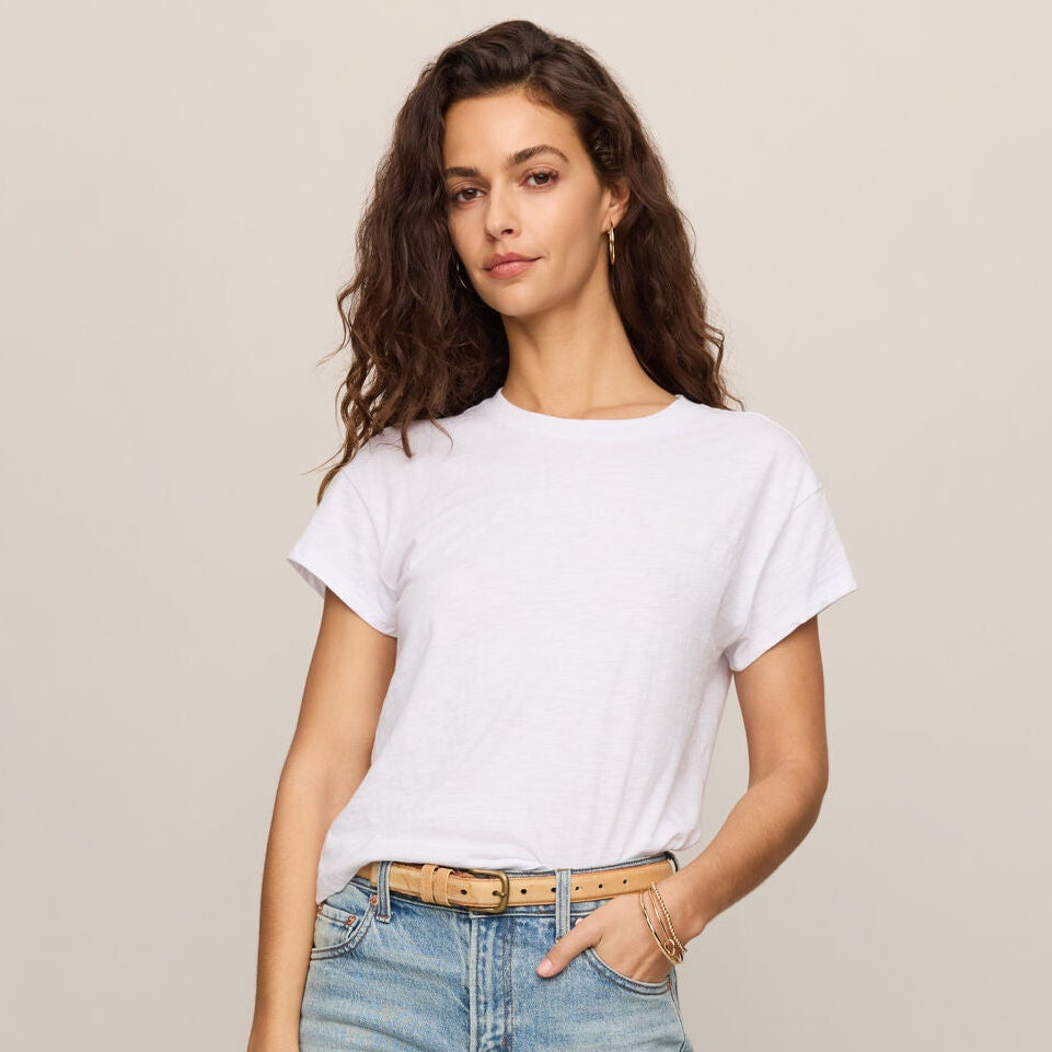 Modern Slub Tee In White