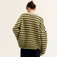 Grade & Gather Oversized Striped Cardigan