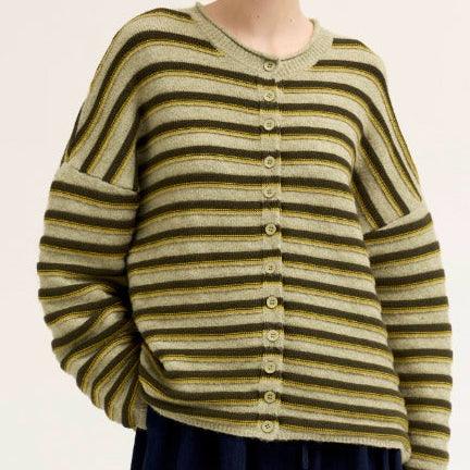 Grade & Gather Oversized Striped Cardigan