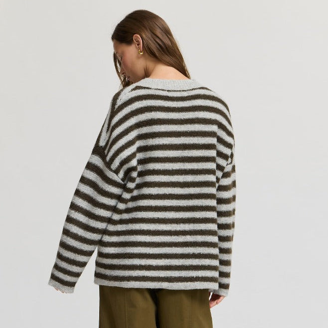Grade & Gather Striped Cardigan - shoostore